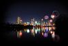 	Downtown Skyline and Fireworks - Lady Bird Lake - Austin - Texas.