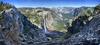 	Upper Yosemite Falls and Trail from Eagle Tower - Yosemite