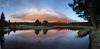	Orange Sunset on Kuna Crest Reflected in the Lyell Fork of the Tuolumne River - Yosemite