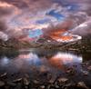 	Sunset Cloudscape over Garnet Lake and Banner Peak Detail - Sierra
