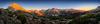 	Evolution Lake and Valley Sunset Panorama from Darwin Bench - Sierra