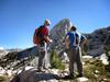 	Hikers at the Base of Fin Dome in Sixty Lakes Basin - Sierra
