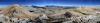 	Panorama of Forester Pass to Mt Whitney from Caltech Peak Ridge - John Muir Trail